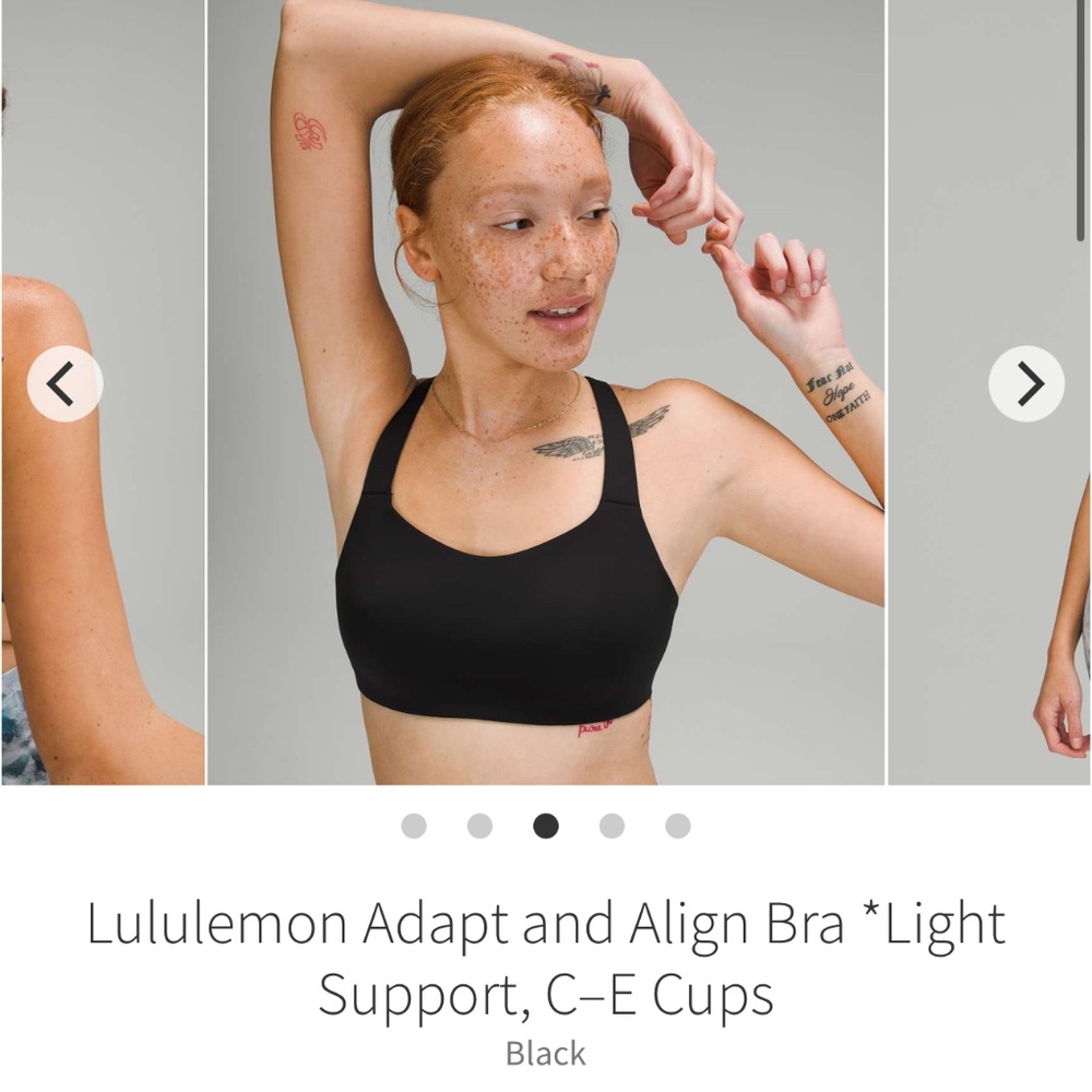 NWT Lululemon Adapt & Align Sports Bra BLK 36E